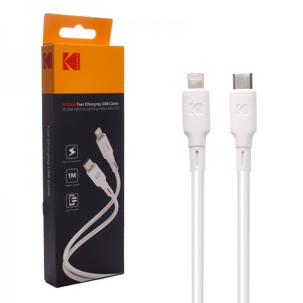 کابل شارژ USB-C به لایتنینگ کداک 20 وات مدل Kodak USBC-5918 طول 1 متر